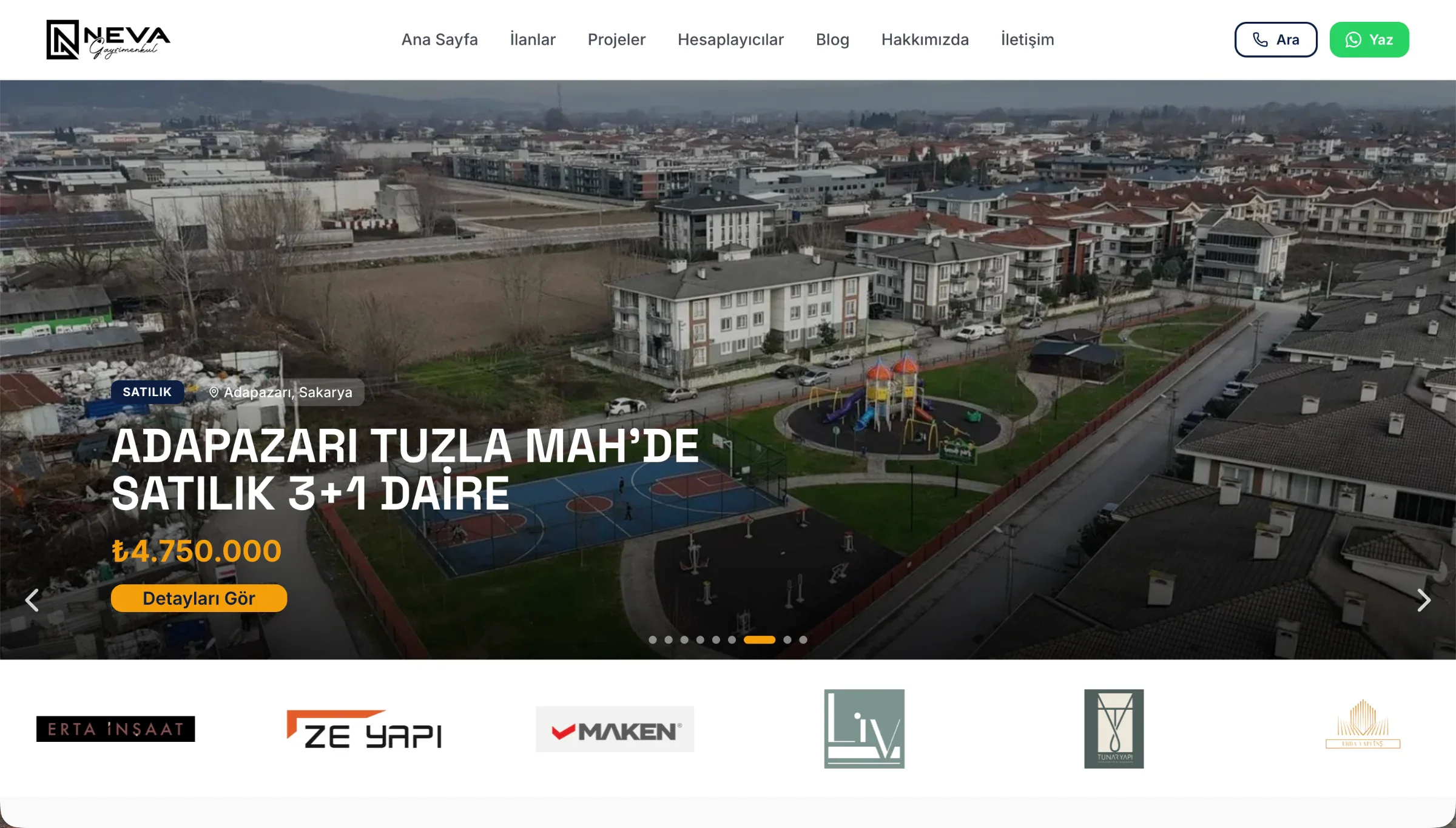 Neva Gayrimenkul Web Sitesi