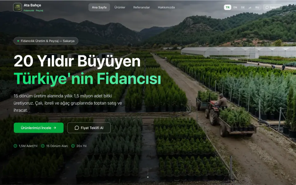 Ata Bahçe Web Sitesi