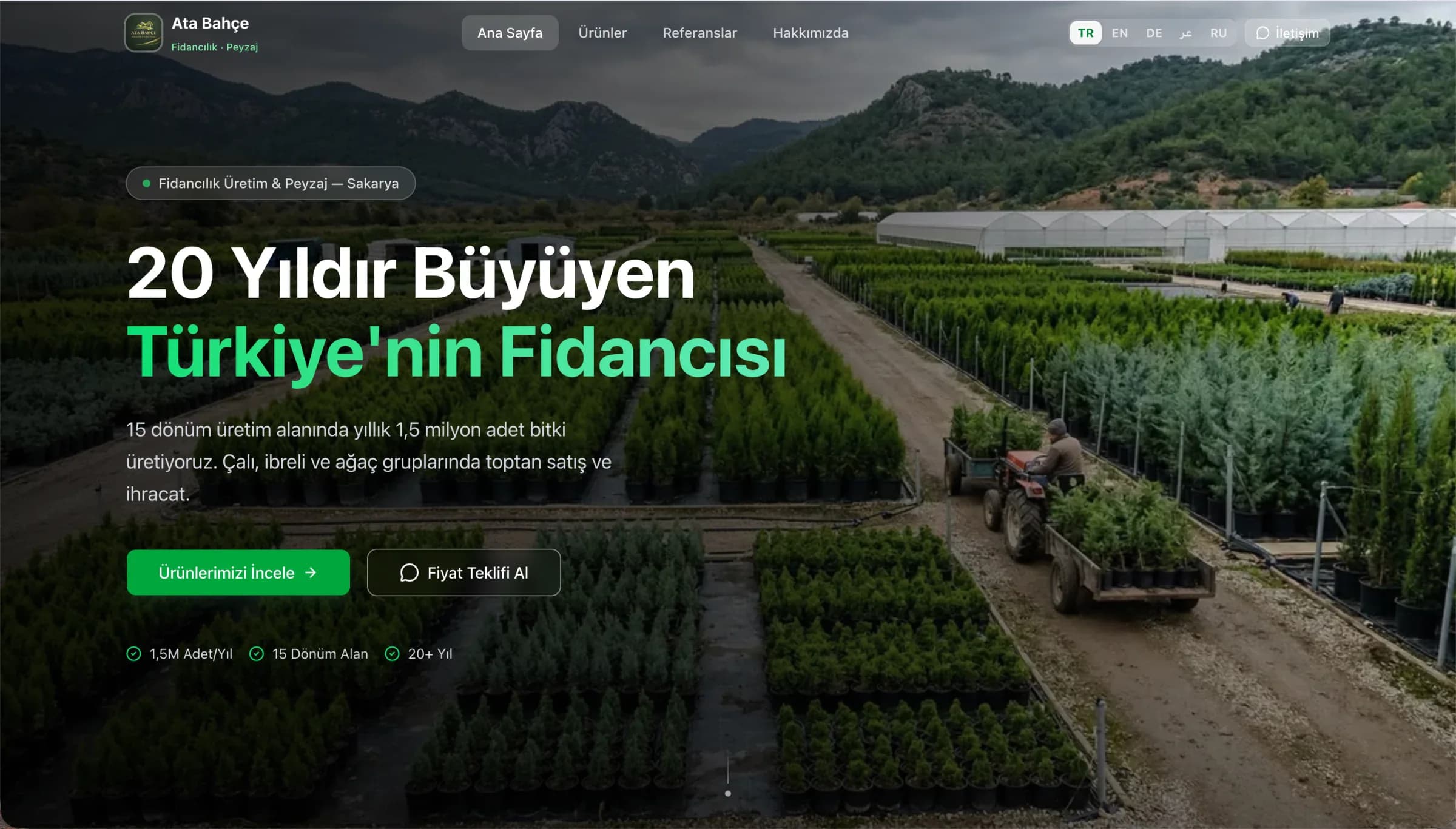 Ata Bahçe Web Sitesi